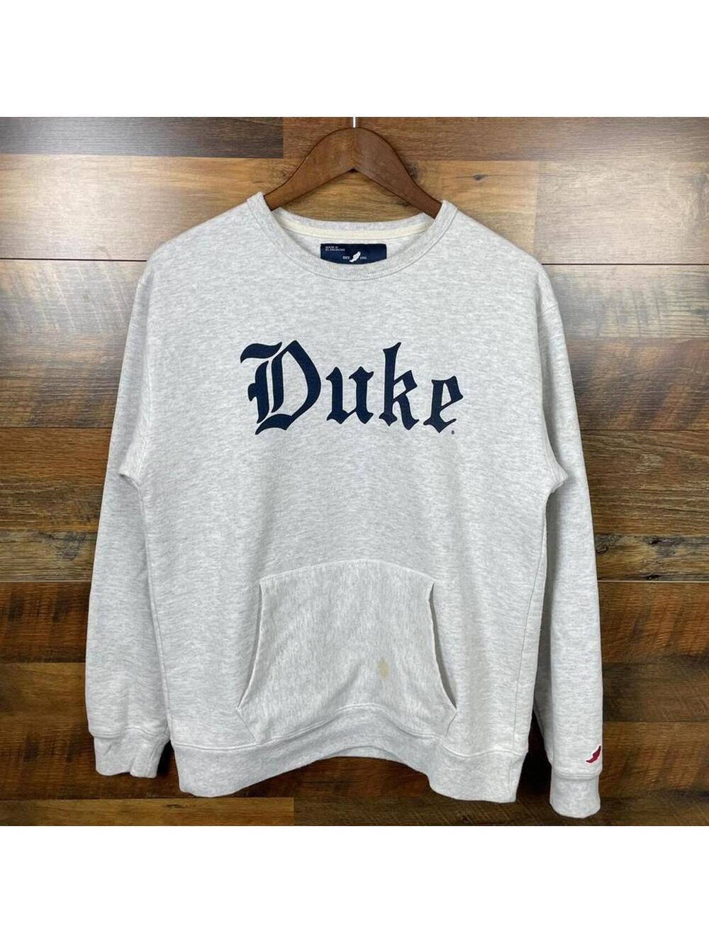 Vintage Duke University Blue Devils Sweatshirt Graphic Print Size Medium